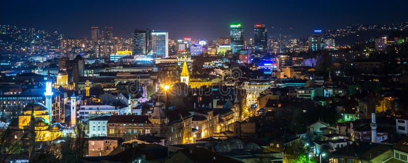 Vista panoramica della città di Sarajevo