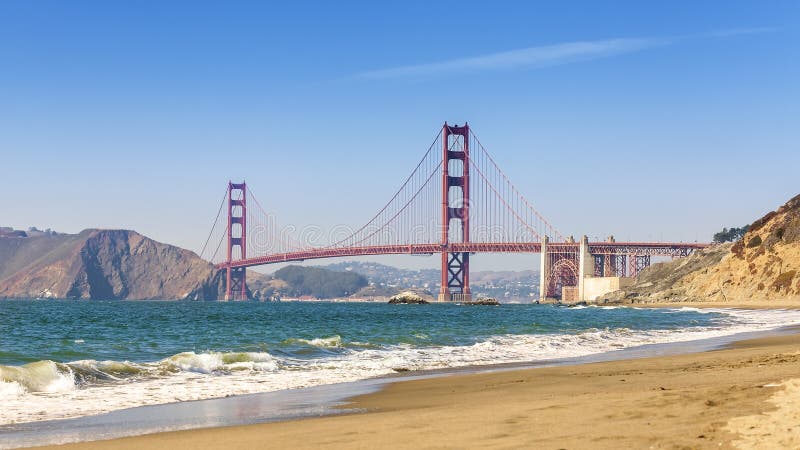 Vista panoramica di golden gate bridge, San Francisco fotografia stock libera da diritti Vista panoramica di golden gate bridge, San Francisco fotografia stock libera da diritti