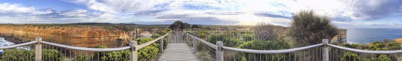 Vista panoramica di grande punto di vista della strada dell'oceano, Australia immagini stock Vista panoramica di grande punto di vista della strada dell'oceano, Australia immagini stock