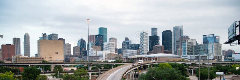 Vista panoramica Houston Downtown City Skyline Infrastructure