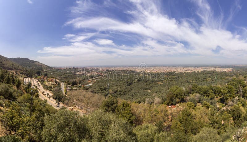 Vista panorâmica de Kasbah nomeado fortaleza Ras el-Ain imagens de stock Vista panorâmica de Kasbah nomeado fortaleza Ras el-Ain imagens de stock