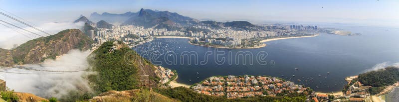 Vista panorâmica de Rio de janeiro do Sugarloaf, Rio de janeiro, Brasil fotografia de stock royalty free Vista panorâmica de Rio de janeiro do Sugarloaf, Rio de janeiro, Brasil fotografia de stock royalty free