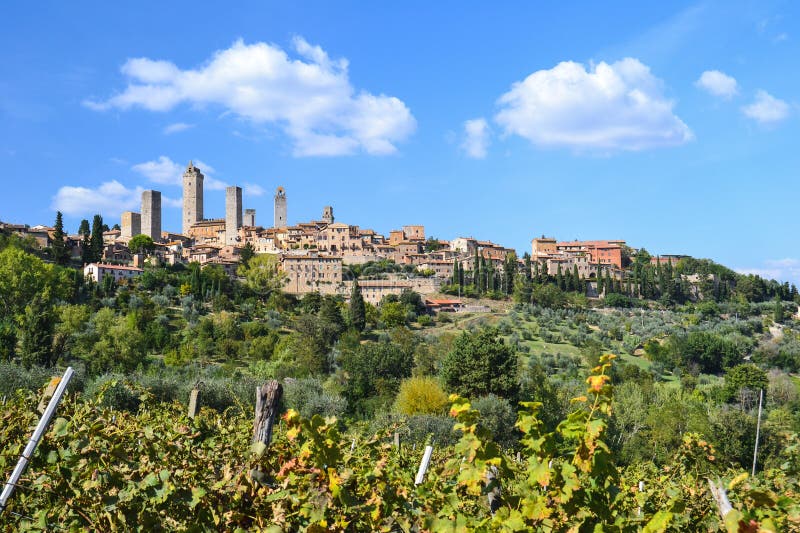 Vista panorâmica em San Gimignano, Toscânia, Itália