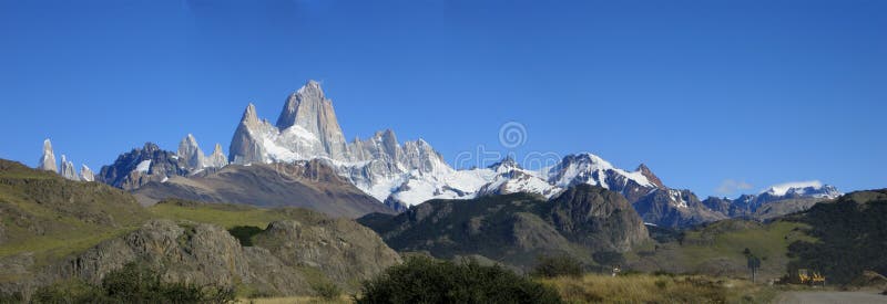 A beautiful panoramic view of Fitz Roy Peak, Santa Cruz, Patagonia, Argentina. A beautiful panoramic view of Fitz Roy Peak, Santa Cruz, Patagonia, Argentina.