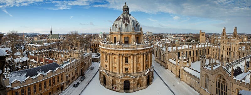Vista panorâmica de Oxford fotografia de stock