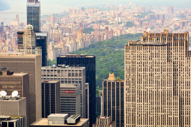 Vista sobre o Central Park do Empire State Building foto de stock Vista sobre o Central Park do Empire State Building foto de stock