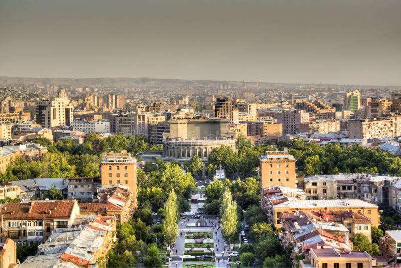 Vista sobre Yerevan imagens de stock royalty free Vista sobre Yerevan imagens de stock royalty free