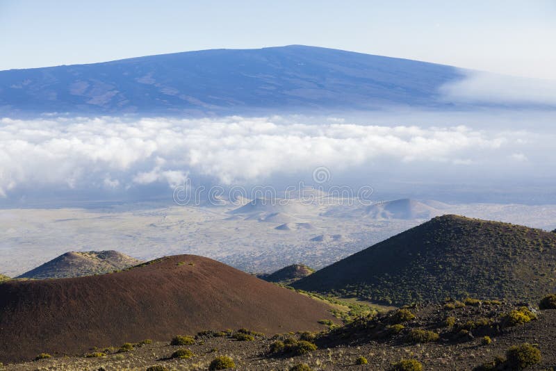 Vista strabiliante del vulcano di Mauna Loa sulla grande isola delle Hawai