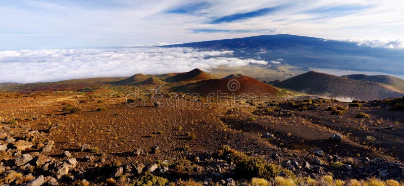 Vista strabiliante del vulcano di Mauna Loa sulla grande isola delle Hawai