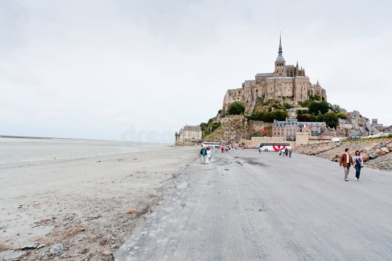 Vista sul Saint-Michel di Mont, Francia fotografia stock Vista sul Saint-Michel di Mont, Francia fotografia stock