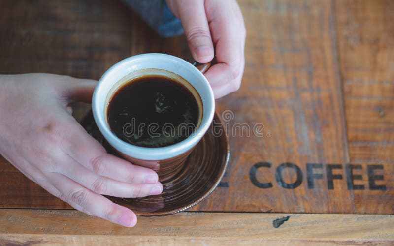 Vista superior do caf? quente de Americano imagem de stock Vista superior do caf? quente de Americano imagem de stock