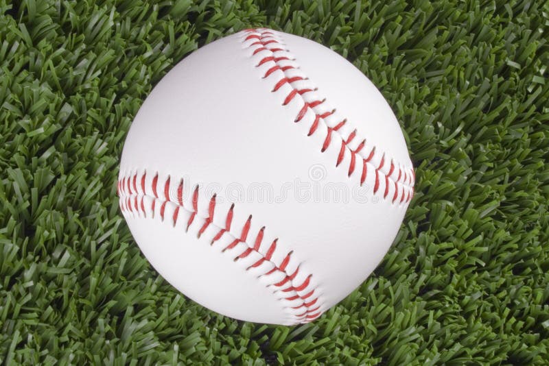 Vista superiore della palla di baseball fotografie stock Vista superiore della palla di baseball fotografie stock