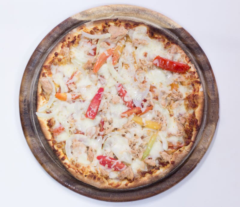 Vista superiore della pizza deliziosa fotografia stock libera da diritti Vista superiore della pizza deliziosa fotografia stock libera da diritti