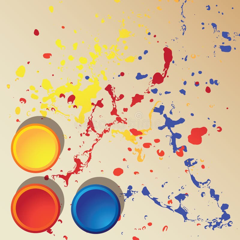 Vista superiore di vettore dei colori primari illustrazione vettoriale