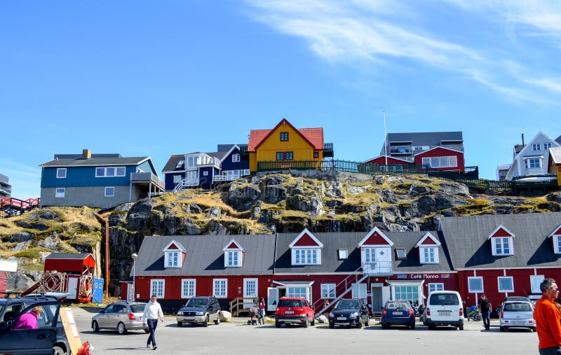 Vista turistica di Nuuk, capitale della Groenlandia fotografia stock libera da diritti Vista turistica di Nuuk, capitale della Groenlandia fotografia stock libera da diritti