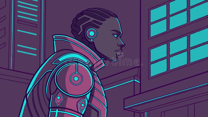 Vista urbana creativa Cyberpunk scenario urbano progettazione Generative AI. Una futuristica visione cittadina con luci al neon e grattacieli che incarnano una scena urbana cyberpunk. Ideale per progetti scientifici urbani e tecnologici. progettazione vettoriale Generative AI