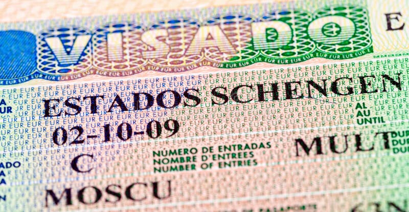 Visto di Schengen alla pagina del passaporto