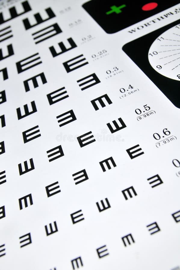 Visual acuity chart stock image. Image of medical, patient 29588289