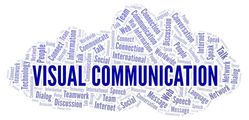 Visual Communication word cloud stock illustration