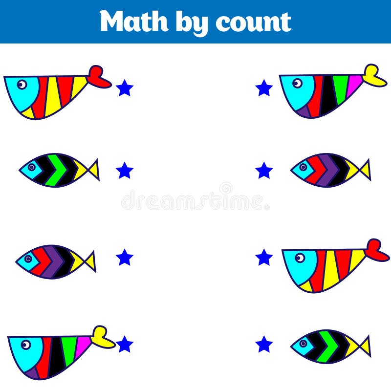 Visual Educational Game for children. Worksheet for preschool kids. Vector illustration stock illustration Visual Educational Game for children. Worksheet for preschool kids. Vector illustration stock illustration