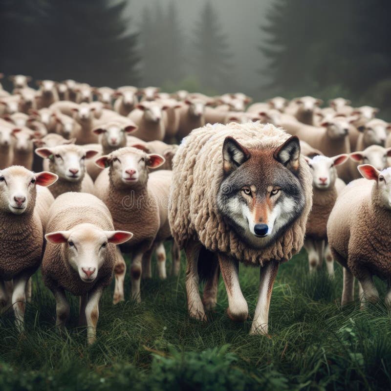 Visualisation of the Expression "a Wolf in Sheep S Clothing". Stock Illustration Illustration