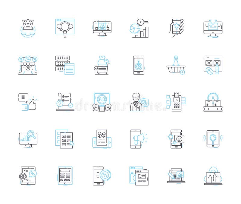 Visual Message Linear Icons Set. Graphical, Imagery, Communication ...