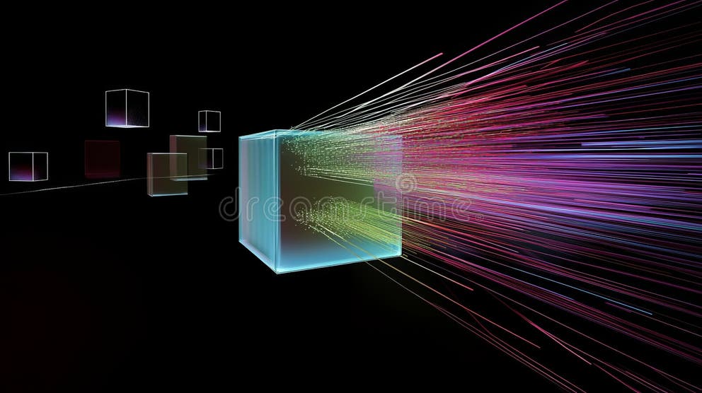 Visual Representation of Data Flow a Central Box Receiving and Sending ...