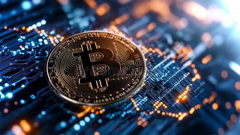 Visual representation of reduced cryptocurrency values through digital graphics and data stock photos