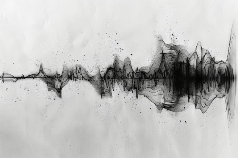 A visual representation of wave music sound capturing the rhythm and flow of audio frequencies in an abstract style stock images