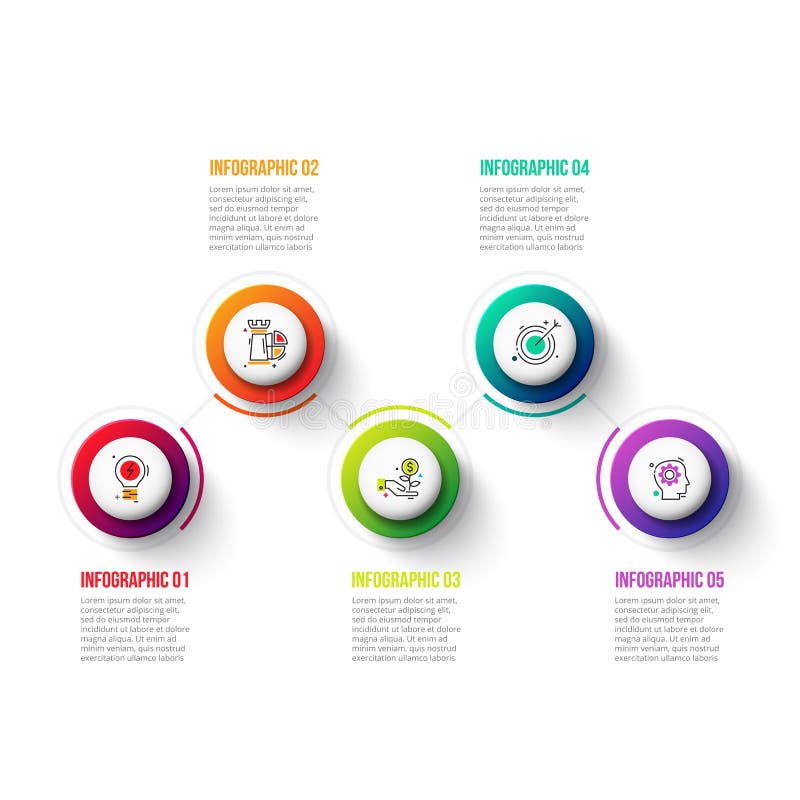 Visualisation de données commerciales Concept créatif pour infographic avec 5 étapes, options, parts ou processus illustration libre de droits Visualisation de données commerciales Concept créatif pour infographic avec 5 étapes, options, parts ou processus illustration libre de droits