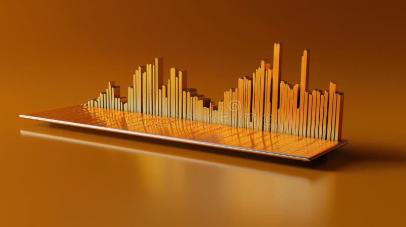 Visualisierung goldener Daten. AI generiert vektor abbildung