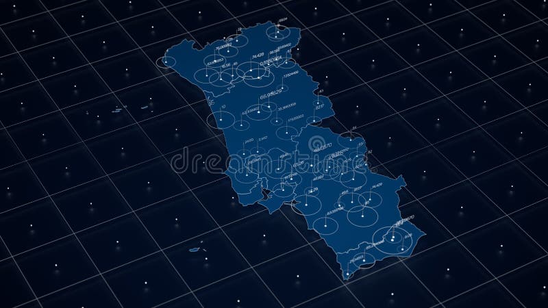 Portugal Mapa Cores azuis imagem vetorial de Cartarium© 263588988