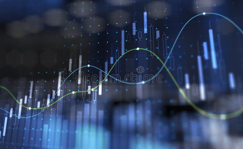 Visualización dinámica de datos con tendencias de mercado y análisis libre illustration