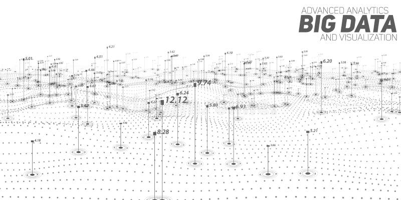 Visualización grande del diagrama del grayscale de los datos Infographic futurista Diseño estético de la información Complejidad stock de ilustración Visualización grande del diagrama del grayscale de los datos Infographic futurista Diseño estético de la información Complejidad stock de ilustración