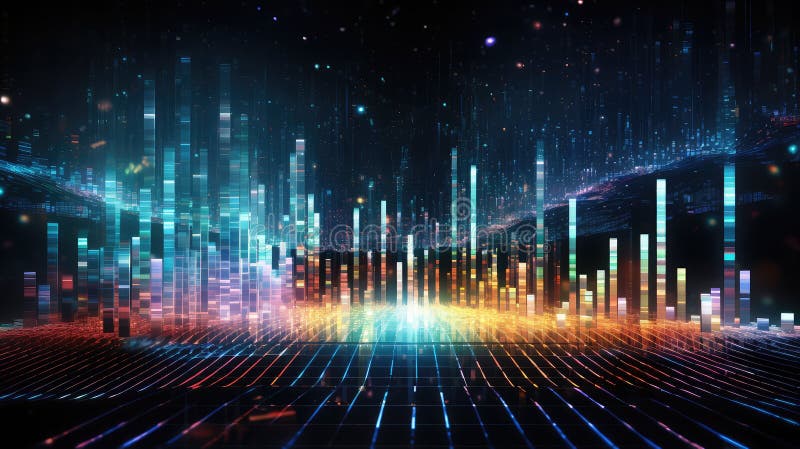 Visualization data dots stock illustration