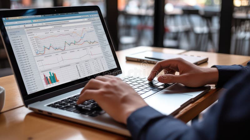 Visualization data reporting stock illustration