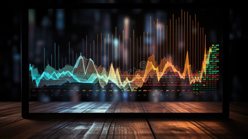 Visualization data rising stock illustration