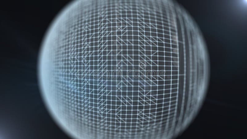 Visualization of data warehouse with bytes of files and data around the globe. royalty free illustration