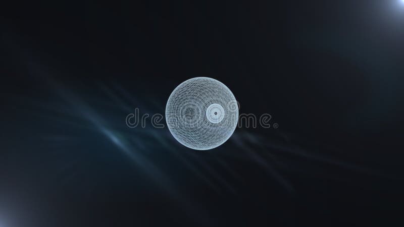Visualization of data warehouse with bytes of files and data around the globe. royalty free illustration