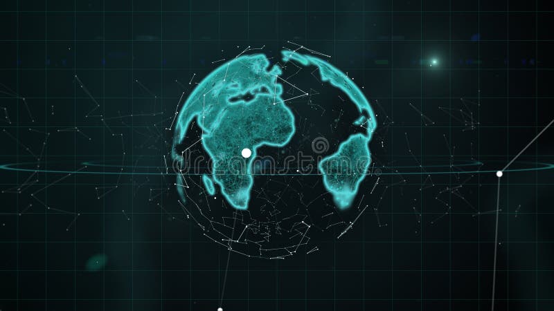 Visualization of data warehouse with bytes of files and data. stock illustration