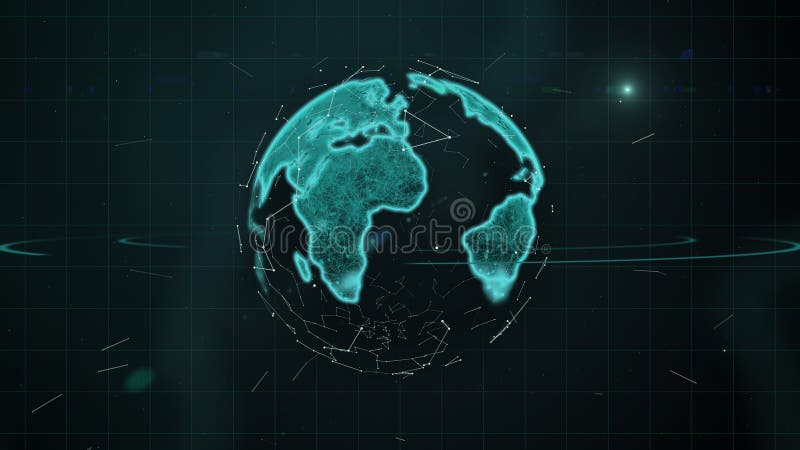 Visualization of data warehouse with bytes of files and data. vector illustration