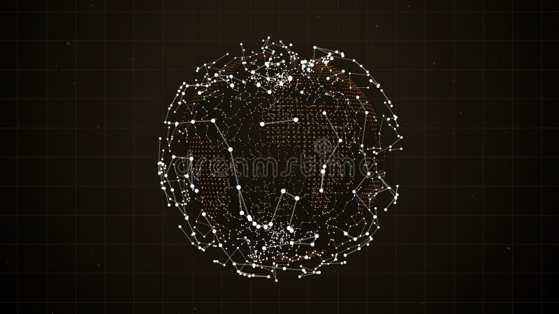 Visualization of data warehouse with bytes of files and data. royalty free illustration