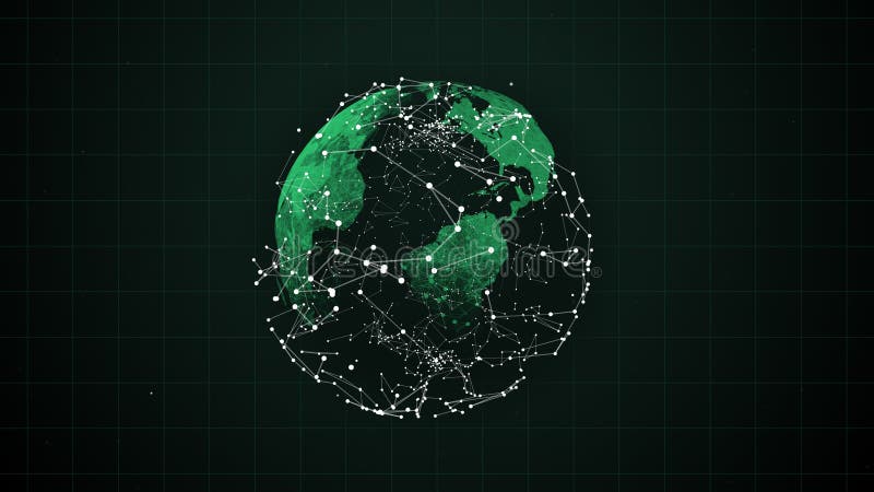 Visualization of data warehouse with bytes of files and data. royalty free illustration