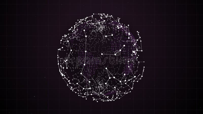 Visualization of data warehouse with bytes of files and data. stock illustration