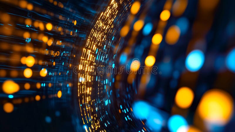 This visualization depicts the intricate connections and data streams within a quantum computing system royalty free stock photos