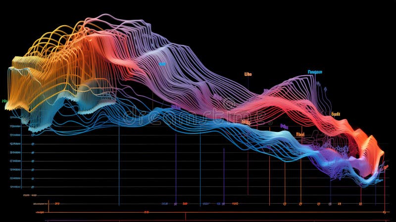Visualization of digital data, study of brain activity,polysomnography graph of electrical functions of the brain,study. visualization of digital data, study of brain activity, polysomnography, graph of electrical functions of the brain, study of sleep disorders,Generated AI AI generated