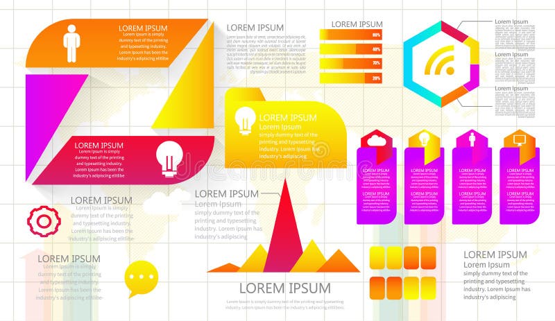 Visualization för affärsdata Processdiagram Abstrakta beståndsdelar av royaltyfri illustrationer Visualization för affärsdata Processdiagram Abstrakta beståndsdelar av royaltyfri illustrationer