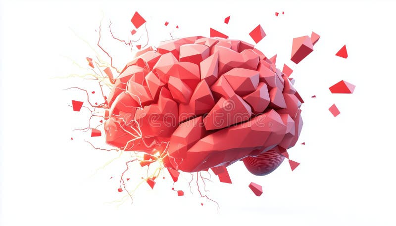 Visualization Of Powerful Brain stock photography