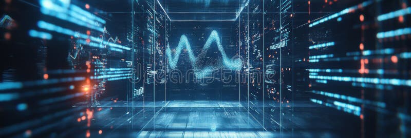 The visualization shows a complex digital interface illustrating DNA data, highlighting its significance in genetic royalty free stock images