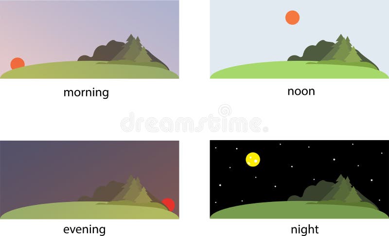 Morning Noon Night Stock Illustrations 268 Morning Noon Night Stock Illustrations Vectors Clipart Dreamstime